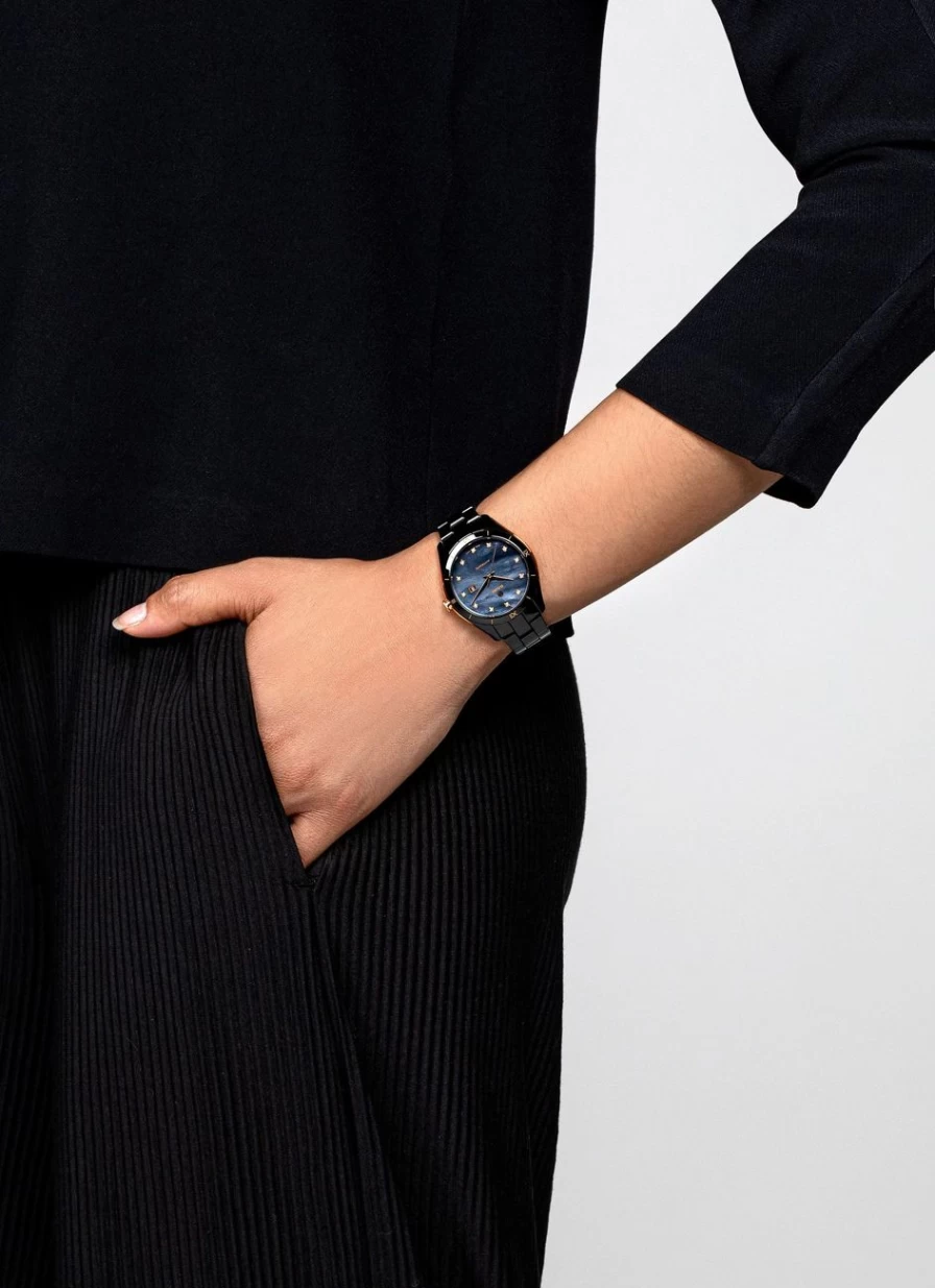 Rado Hyperchrome Automatic Diamond Women's Watch - Dark Dial Luxury Timepiece