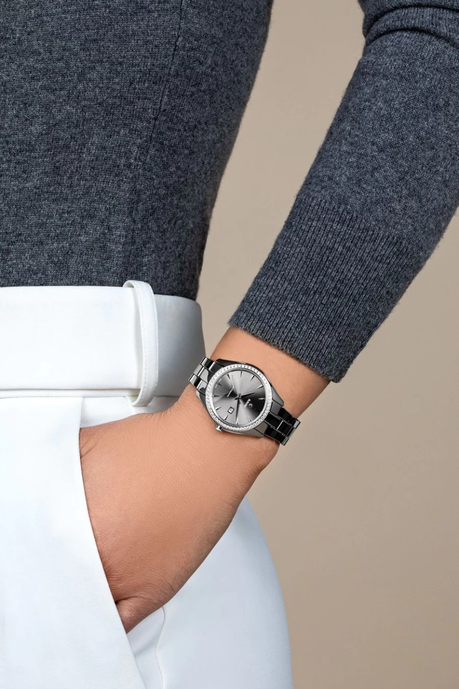 Rado Hyperchrome Automatic Diamond Women's Watch - Dark